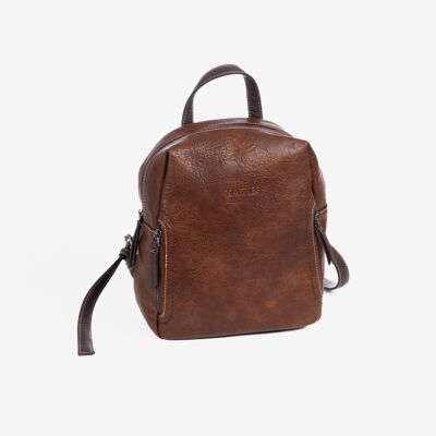 Backpack, brown color, Andratx Series. 24x27x11cm
