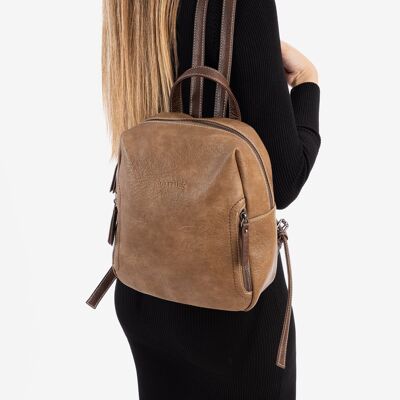 Rucksack, Farbe Taupe, Andratx-Serie. 24x27x11cm