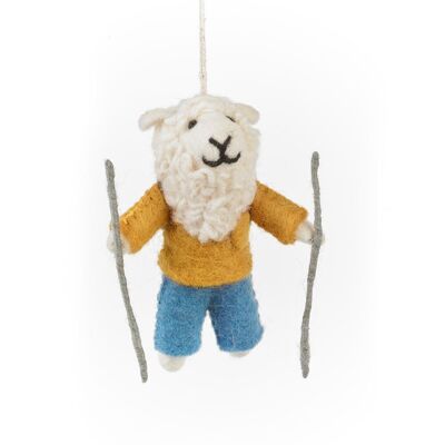 Handmade Felt Rambling Sheep Hanging Decoration