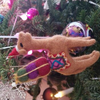 Feutre fait à la main Humphrey la décoration suspendue de chameau de Noël 4