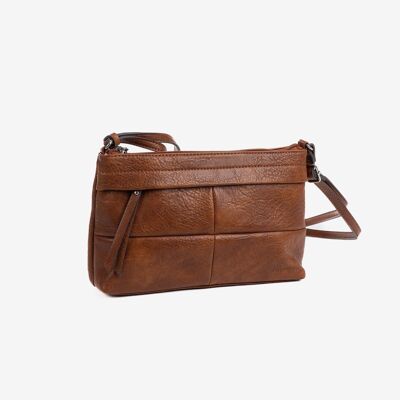 Mini sac pour femme, couleur cuir - 25,5x15x7 cm