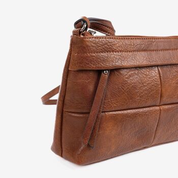 Mini sac pour femme, couleur cuir - 25,5x15x7 cm 2