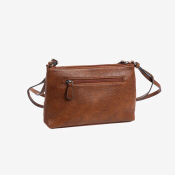 Mini sac pour femme, couleur cuir - 25,5x15x7 cm 4