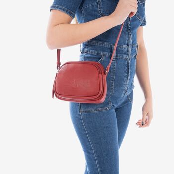 Mini sac pour femme, couleur rouge - 20x15x7 cm 2
