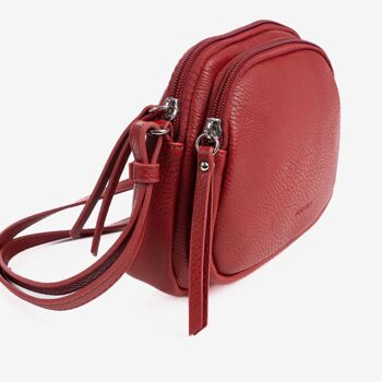 Mini sac pour femme, couleur rouge - 20x15x7 cm 4