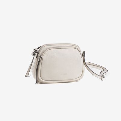 Minibag para mujer, color beig - 20x15x7 cm