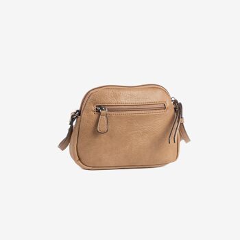 Mini sac pour femme, couleur camel - 20x15x7 cm 4