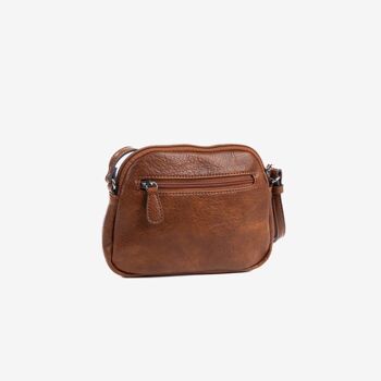 Mini sac pour femme, couleur cuir - 20x15x7 cm 4
