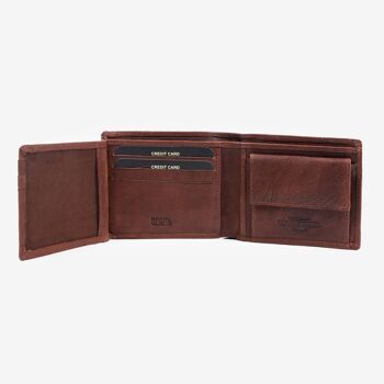 Portefeuille, couleur cuir, Collection Wash Leather Wallets - Design horizontal - 11x9 cm 2