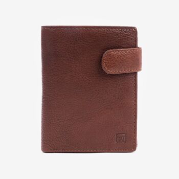 Portefeuille, couleur cuir, Collection Wash Leather Wallet - 9,5x12,5 cm - Mod.2 1