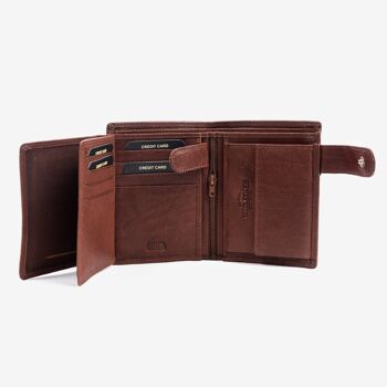 Portefeuille, couleur cuir, Collection Wash Leather Wallet - 9,5x12,5 cm - Mod.2 2