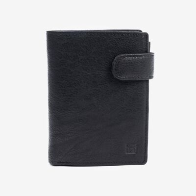 Portefeuille noir, Collection Wash Leather Wallets - Mod.2