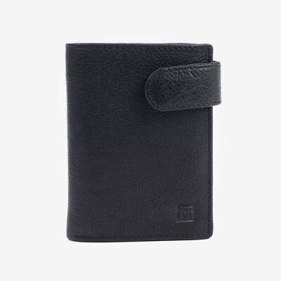 Black wallet, Wash leather Wallets Collection - Vertical - 8.5x11.5 cm