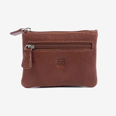Purse, leather color, Wash Leather Wallet Collection - 10.5x7.5 cm