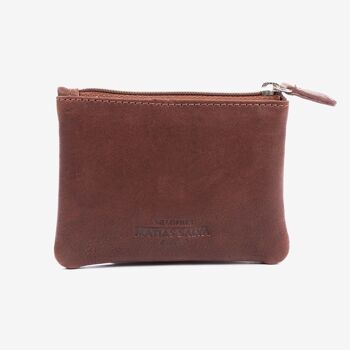 Porte monnaie, couleur cuir, Collection Wash Leather Wallet - 10.5x7.5 cm 2