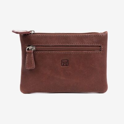 Purse, leather color, Wash Leather Wallet Collection - 13x9 cm