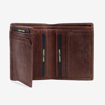Brown wallet, Wash leather Wallets Collection - 8.5x11 cm