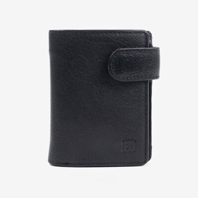 Black wallet, Wash leather Wallets Collection - 8x10.5 cm - Mod. 1