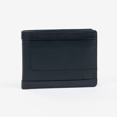 Geldbörse, blaue Farbe, Caribu Leather Collection - 11,5x9 cm