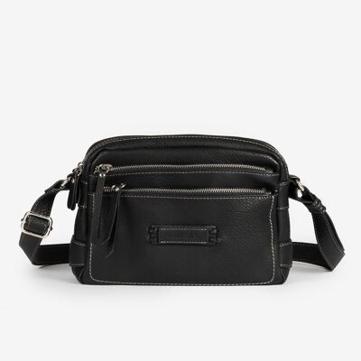 Shoulder bag, black color, Classic Series - 24x17x8 cm