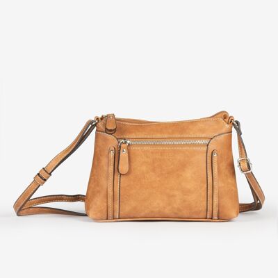 Kleine Tasche, sommerliche Lederfarbe, Serie Minibags - 23x16x6 cm