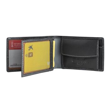Petit portefeuille en cuir noir Matties, Mapra Collection - 10,5x6,5 cm 2