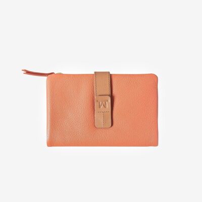 Salmon leather wallet, Prince Leather Collection - 9.5x17 cm - Mod. 2