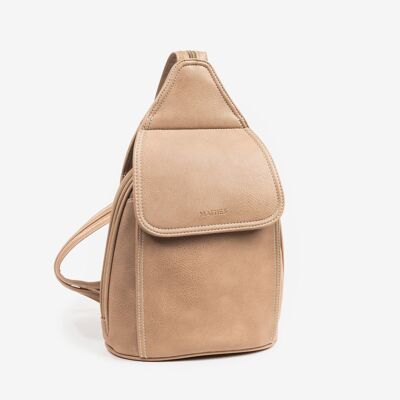 Women&#39;s backpack, camel color, Backpacks Series - 26x27x12 cm