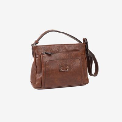 Klassische braune Tasche - 29x22x10 cm - 21956