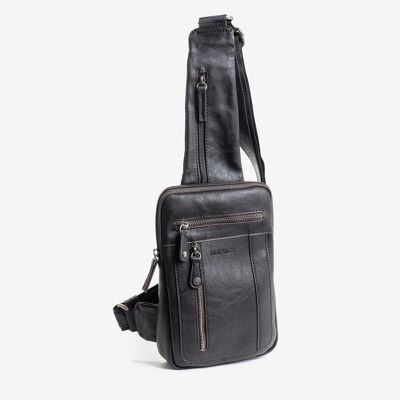 Ham holder bag for men, brown color, youth collection - 17x25x3 cm