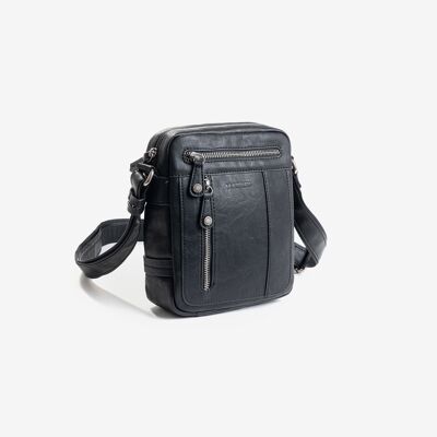 Reportertasche für Herren, schwarze Farbe, Jugendkollektion - 17x22x6 cm