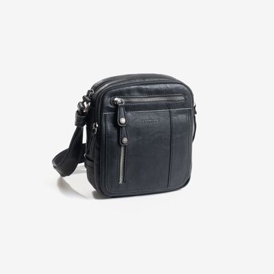 Reportertasche für Herren, schwarze Farbe, Jugendkollektion - 18x21x7 cm