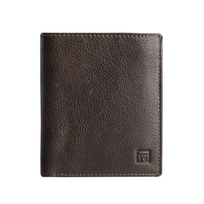 Portafoglio in pelle marrone, Collezione Wash Leather Wallets - 9x11 cm