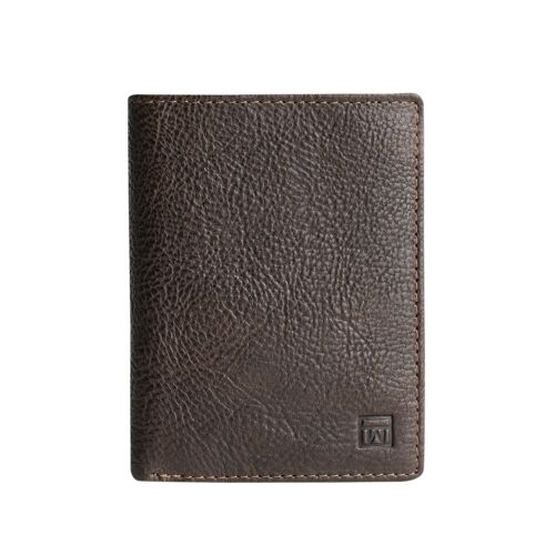 Billetero piel marrón, Colección Billeteros piel Wash - 8.5x11.5 cm - Mod. 2