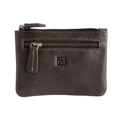 Brown leather purse, Wash Leather Wallets Collection - 10.5x7.5 cm