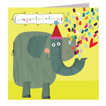 AA08 Carte de félicitations éléphant 1