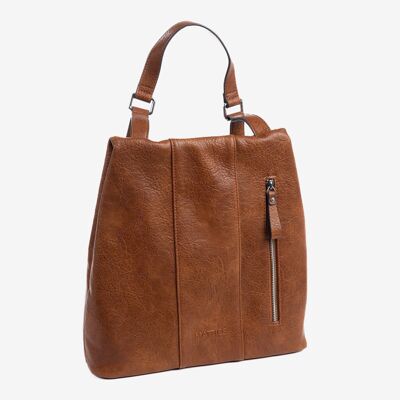 Sac à dos femme, couleur cuir, Série Backpacks - 31x32x10 cm