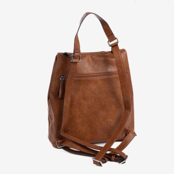 Sac à dos femme, couleur cuir, Série Backpacks - 31x32x10 cm 3