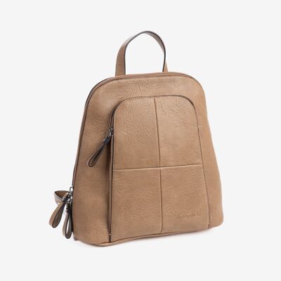 Women's backpack, camel color, Backpacks Series - 27.5x30x12 cm