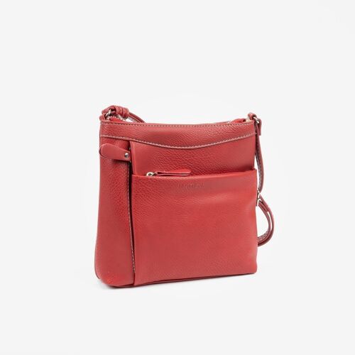 Bolso bandolera pequeño, color rojo, Serie Minibags - 12x21 cm