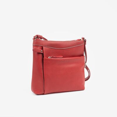 Kleine Umhängetasche, rote Farbe, Minibags-Serie - 12x21 cm