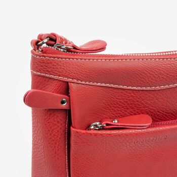 Petit sac à bandoulière, couleur rouge, Série Minibags - 12x21 cm 4