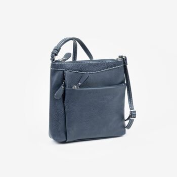 Petit sac bandoulière, couleur bleu, Série Minibags - 12x21 cm 1