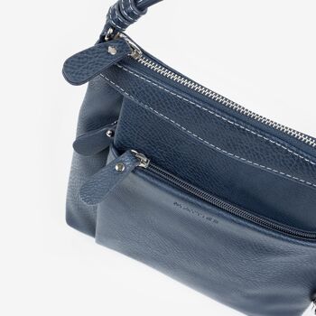 Petit sac bandoulière, couleur bleu, Série Minibags - 12x21 cm 3