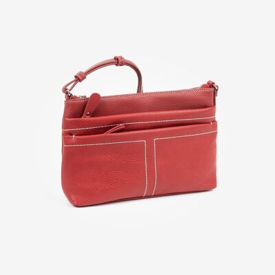 Kleine Umhängetasche, rote Farbe, Minibags-Serie - 26x17 cm
