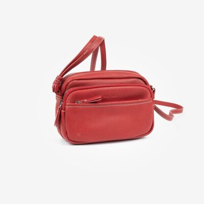 Kleine Umhängetasche, rote Farbe, Minibags-Serie - 21x14 cm