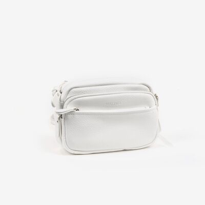 Kleine Umhängetasche, weiße Farbe, Minibags-Serie - 21x14 cm