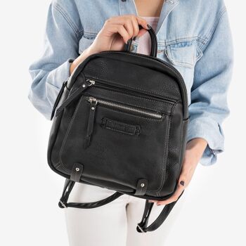 Sac à dos pour femme, couleur noire, Série Backpacks - 29x29x11 cm 2