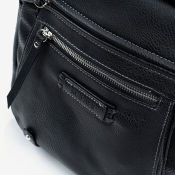 Sac à dos pour femme, couleur noire, Série Backpacks - 29x29x11 cm 3