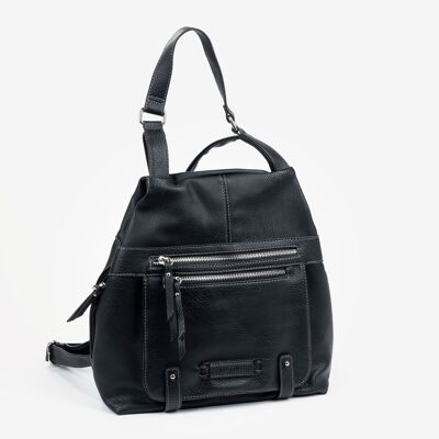 Zaino per donna, colore nero, Backpack Series - Antifurto - 26x27x12 cm